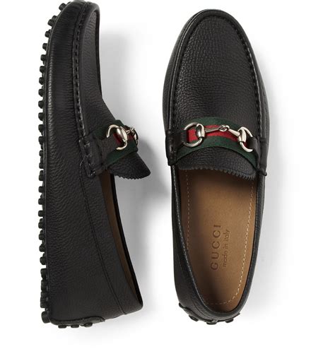 mens black gucci driving shoes